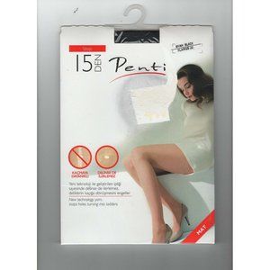 Penti Stop 15 Denier Black XL #4 New Tech Yarn Hole Stopping Tights 5048